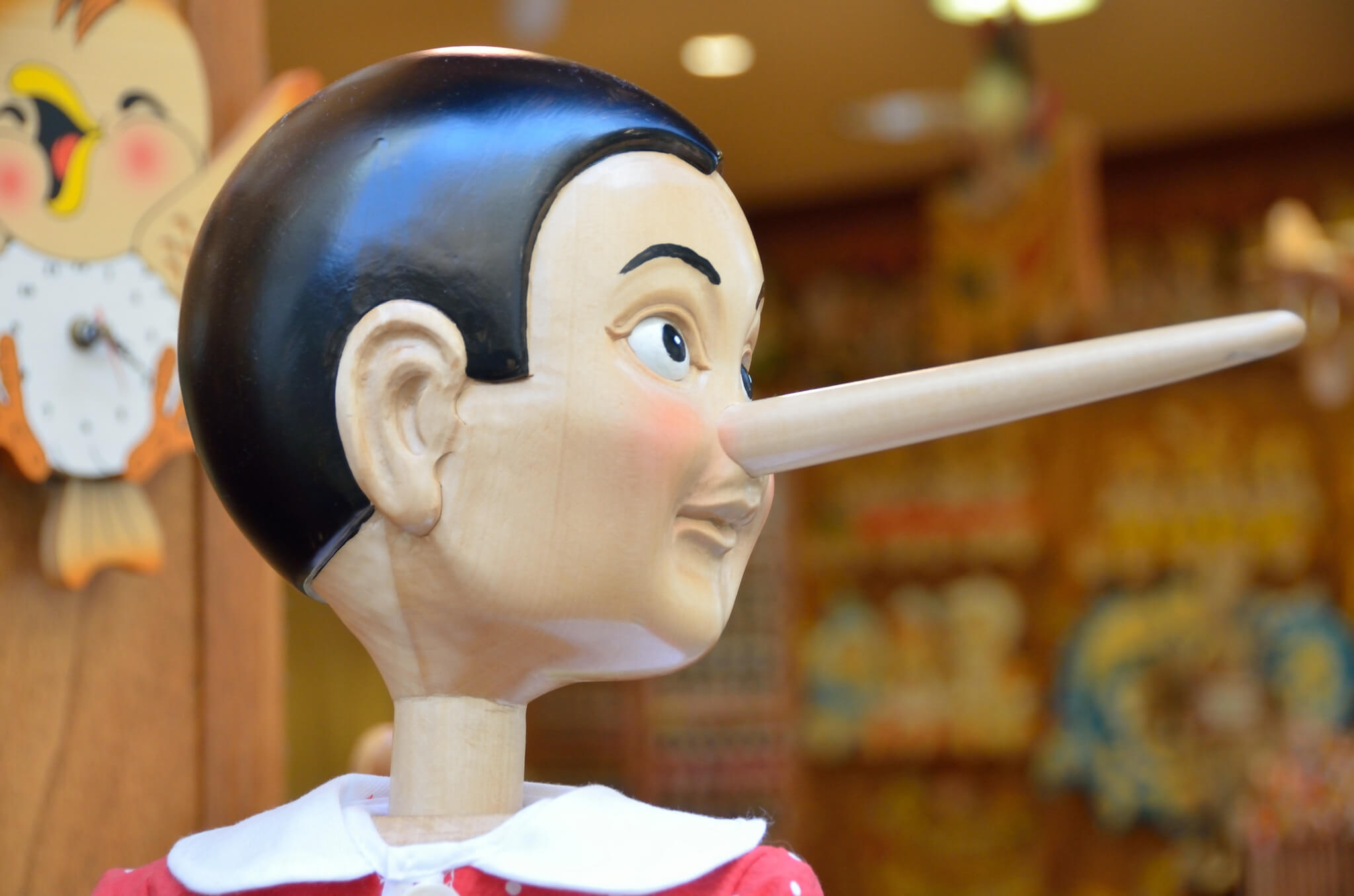 Lying Pinocchio figure